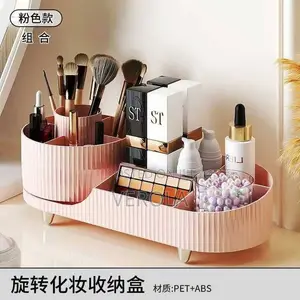 360° Rotating Makeup & Skincare Organizer - Pink