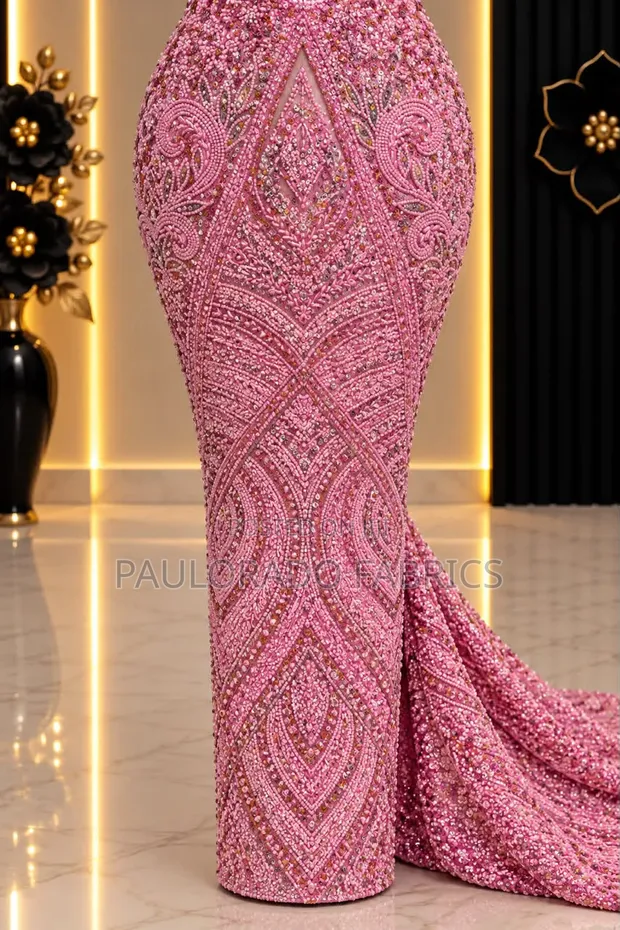Luxury Beaded Lace Fabric - Celebrity Standard - 1