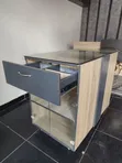 Interior Woodworks Glass Table with Drawers - 1