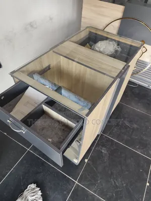 Interior Woodworks Glass Table with Drawers