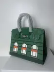 Green Architectural Structured Handbag - 2
