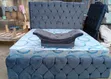 Royal Upholstery Padded Bed Frame (6x6) Grey - 1