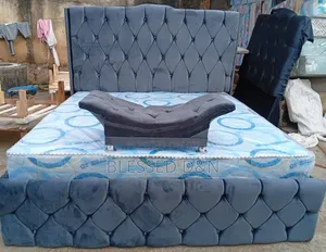 Royal Upholstery Padded Bed Frame (6x6) Grey