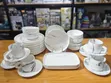Luxury 32-Piece Marbled Ceramic Dinnerware Set - 2