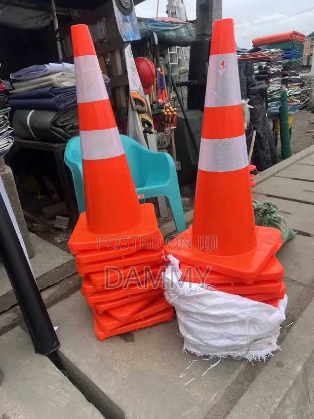 Orange Plastic Traffic Safety Cones - 1