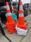 Orange Plastic Traffic Safety Cones - 3