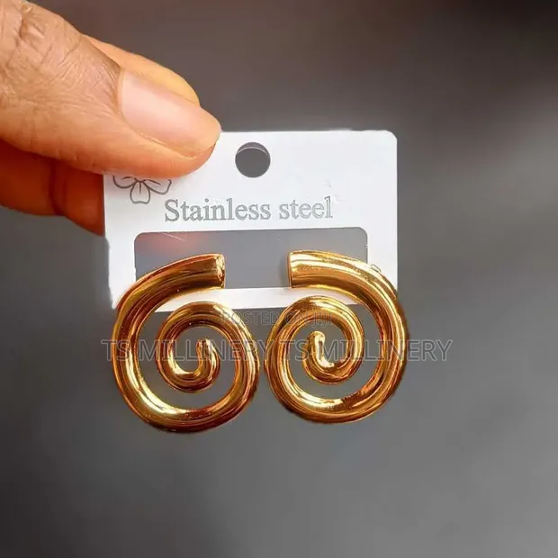 TS Millinery Gold-Plated Stainless Steel Earrings - 1