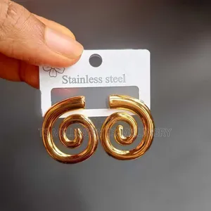 TS Millinery Gold-Plated Stainless Steel Earrings