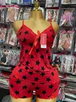 Ladies 2-in-1 Nightwear Set: Top & Shorts - 1