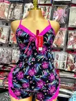 Ladies 2-in-1 Nightwear Set: Top & Shorts - 3