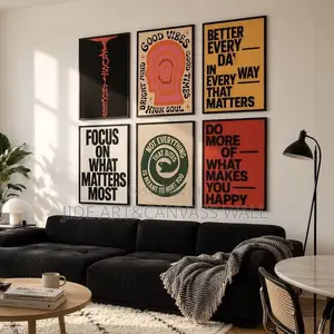 6 Sets Plain Acrylic Wall Print Frames