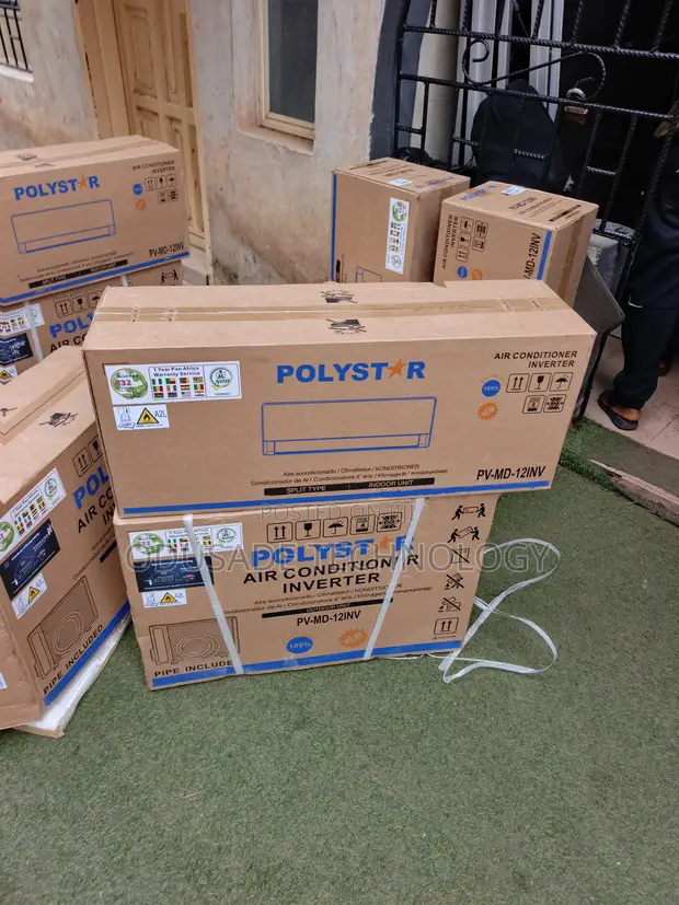 Polystar 1.5HP Inverter AC - White/Gold - 1