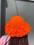Crochet Ruffle Hat - 4