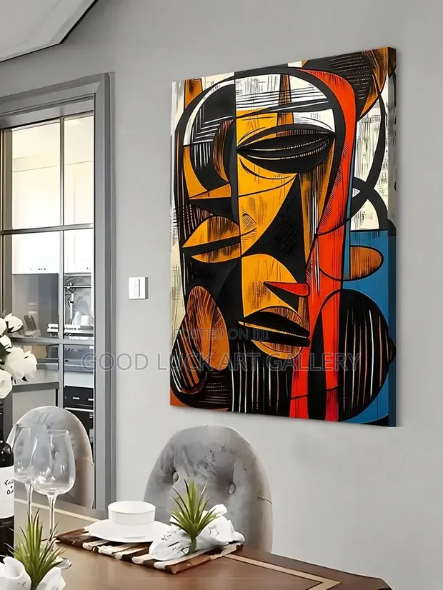Framed Abstract African Tribal Wall Art - 1