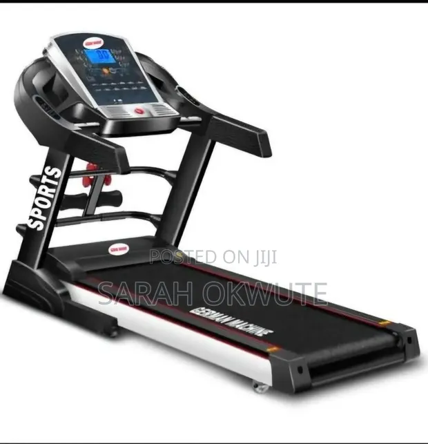 3.5HP Motorized Treadmill with Massager, Twister, Dumbbells, Sit-Up Bench - 1