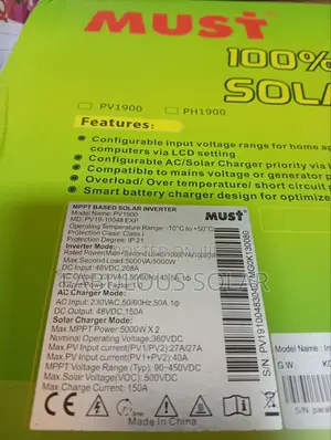 Must Solar Hybrid Inverter 10kVA 48V