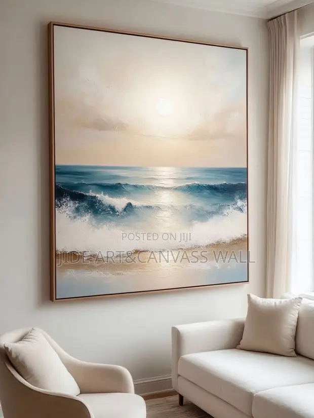 Abstract Wooden Frame Canvas Wall Art - 1