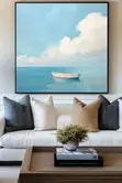 Abstract Wooden Frame Canvas Wall Art - 3