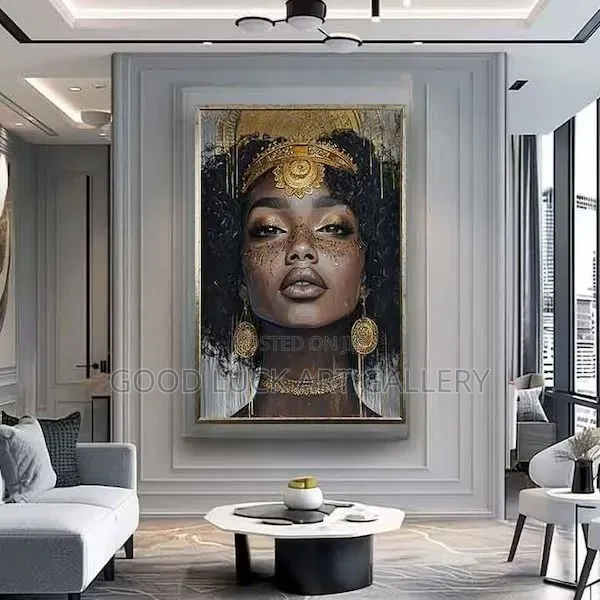 Framed Afrocentric Canvas Print - Woman Portrait - 1