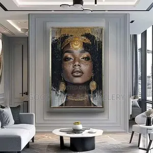 Framed Afrocentric Canvas Print - Woman Portrait