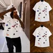 Louis Vuitton Polo T-Shirt Na Maza Na Katani Launi Shuɗi - 4