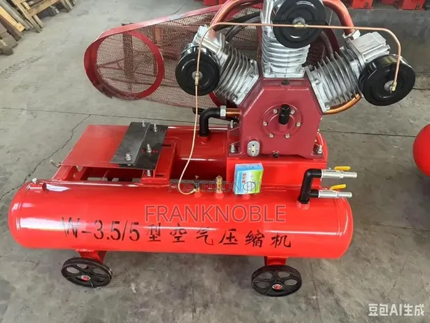 Industrial Mobile Air Compressor Double Tank Original - 1