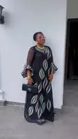 Kyakyawan Ankara & Lace Maxi Dress - 1