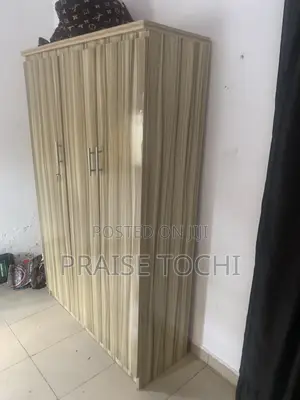 Used Solid Wood Wardrobe - 3 Doors, Brown