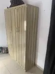 Used Solid Wood Wardrobe - 3 Doors, Brown - 2