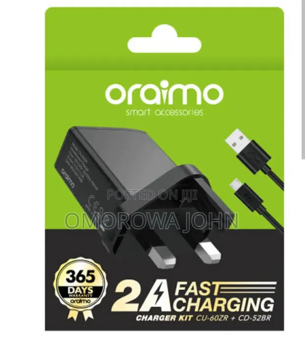 Original Oraimo Charger & USB Cable - Fast Charging - 1