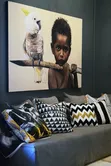 Child with Cockatoo Canvas Wall Art - 1