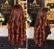 Luxury Long Curly Blend Hair Wig - Rich Brown - 1