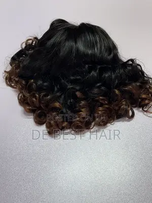 100% Human Hair, Two Tone 16 Inch With 5x5 Closure