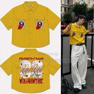 Bad Blood Worldwide Pinstripe Shirt Mai Salon Kasuwa