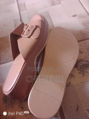 Black Platform Block Heel Slippers for Ladies - Size 40