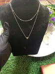 Double Layer Heart Necklace - Silver Color - Women - 1