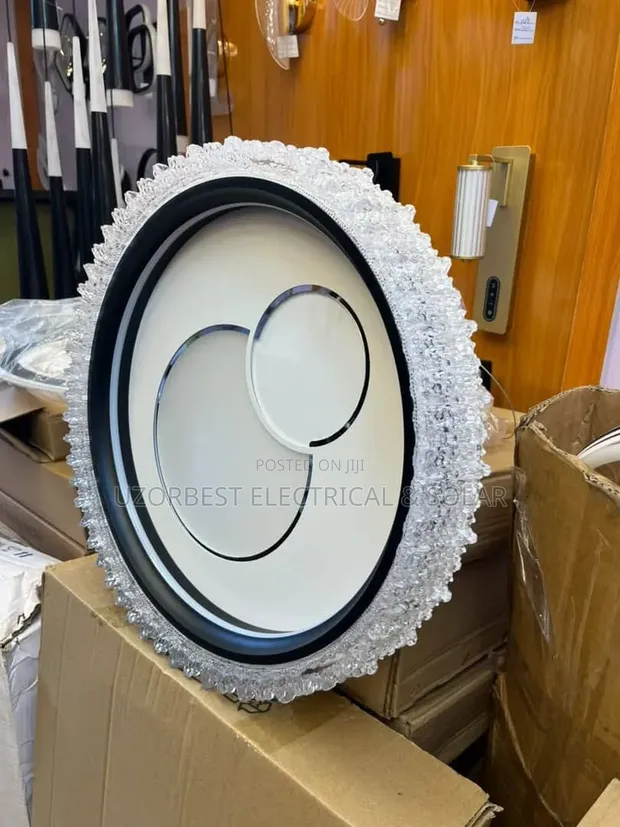 Round Crystal Design Ceiling Light - 3 Color Change - 1
