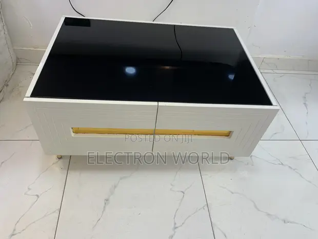 Foreign Center Table with Black Glass Top - 1