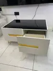 Foreign Center Table with Black Glass Top - 2