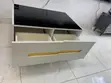 Foreign Center Table with Black Glass Top - 4
