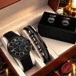 Kyakkyawar Agogon Hannun Maza na Cartier tare da Cufflinks da Bracelet - 2