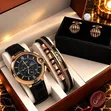 Kyakkyawar Agogon Hannun Maza na Cartier tare da Cufflinks da Bracelet - 3