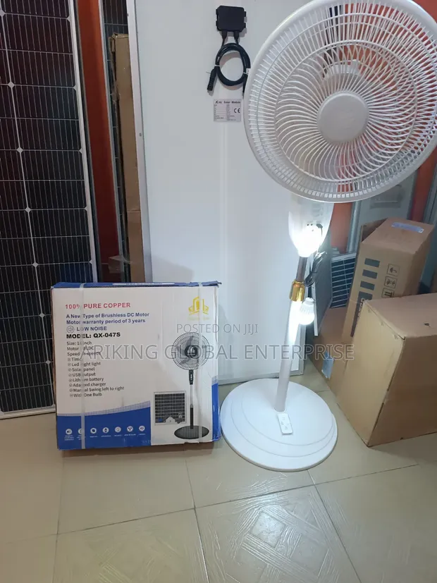 Golden House QX-047S 16-Inch Solar Rechargeable Standing Fan - 1