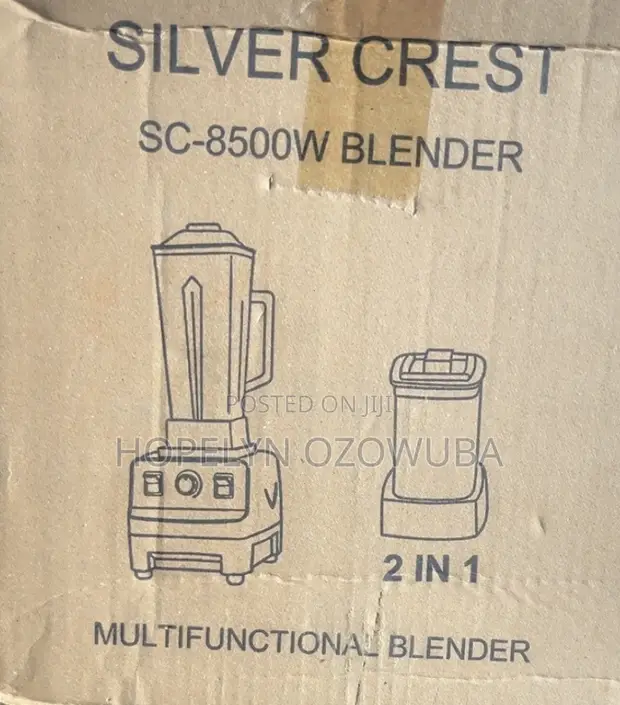 Silver Crest 2L Masana'antu Blender Mai Ƙarfin 8500W Tare da Jiragen Jirage 2 - 1