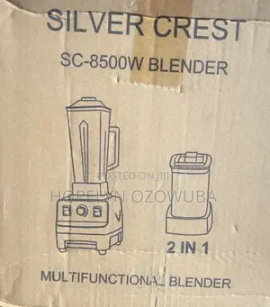 Silver Crest 2L Masana'antu Blender Mai Ƙarfin 8500W Tare da Jiragen Jirage 2