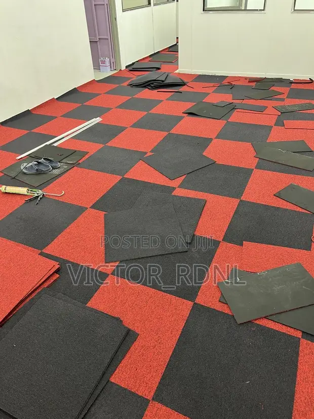 Premium Rug Carpet Tiles - Red - 1