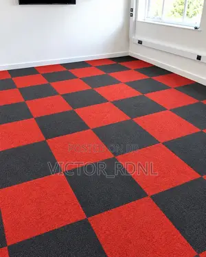 Premium Rug Carpet Tiles - Red