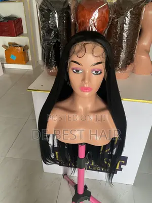 Human Hair Blend with 13x4 Closure, Natural Color, 30 Inches