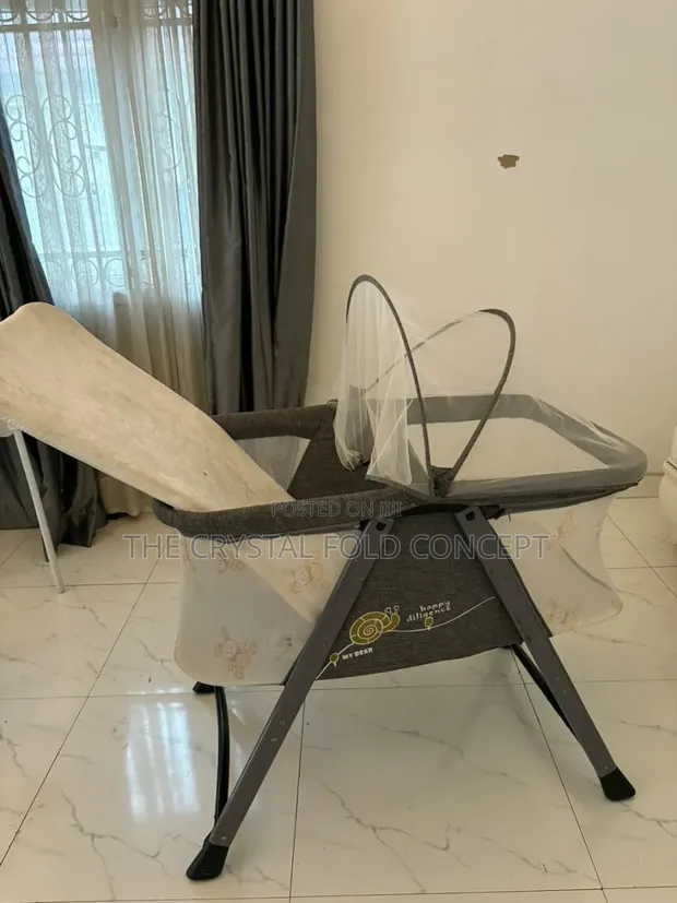 Baby Mattress and Crib - 1