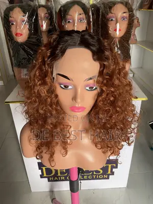 Human Hair Blend with 5x5 Closure, 16 Inch, Dark Brown
